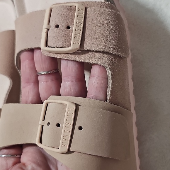 Birkenstock Arizona SplitNubuck/Suede LeatherBlush Pink Sandals Size 41 - Picture 13 of 15